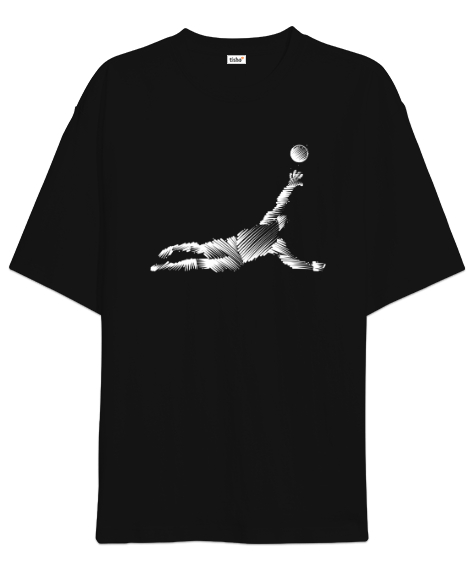 Tisho - Kaleci - Futbol Siyah Oversize Unisex Tişört