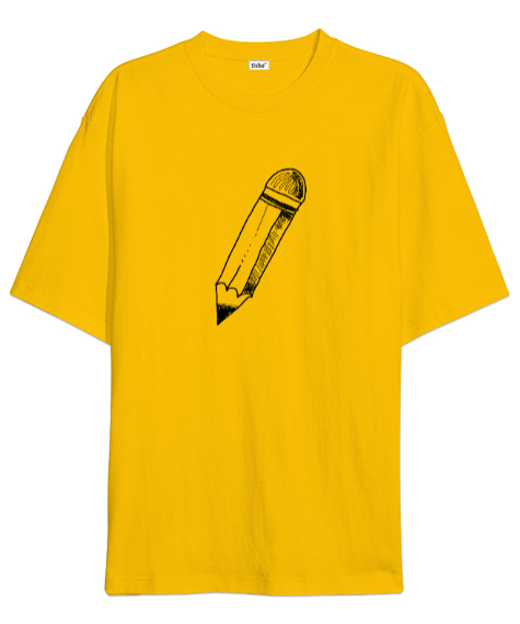 Tisho - Kalem Sarı Oversize Unisex Tişört