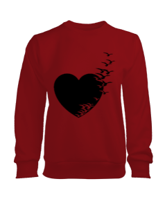 kalp baskılı kadın sweatshirt Kadın Sweatshirt - Tisho