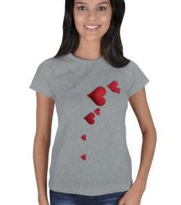 Kalp Bayan Tişört Kadın Tişört - Tisho