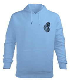 Kalp Erkek Kapüşonlu Hoodie Sweatshirt - Tisho