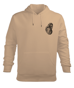 Kalp Erkek Kapüşonlu Hoodie Sweatshirt - Tisho