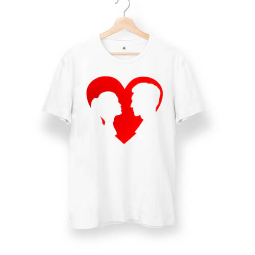 Tisho - Kalp İçerisindeki Sevgililer Unisex Kısa Kol Tişört