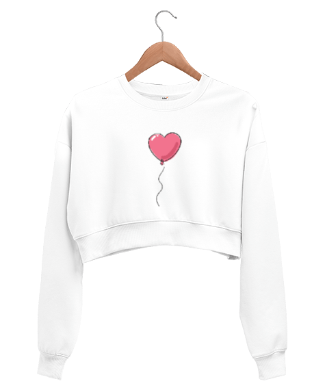 Tisho - Kalp Kadın Crop Sweatshirt