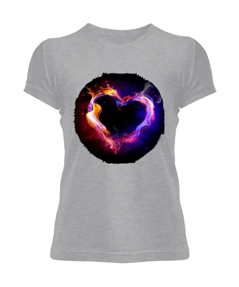 Tisho - kalp logolu Kadın Tişört