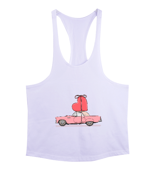 Tisho - Kalp Sevgililer taşıyan araba Erkek Tank Top Atlet