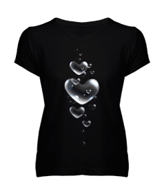 Kalpler Kadın V Yaka Tişört - Tisho