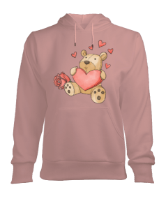 Kalpli ayıcık Kadın Kapşonlu Hoodie Sweatshirt - Tisho