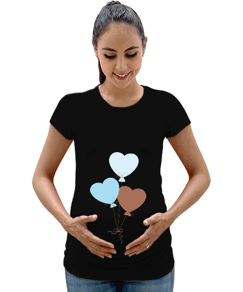 Tisho - Kalpli Balon Kadın Hamile Tişört