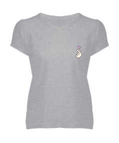 Kalpli el Kadın V Yaka Tişört - Tisho