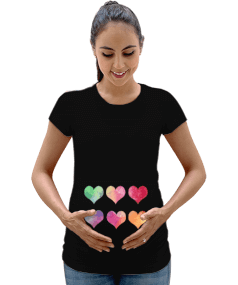 Kalpli Hamile Tişört Kadın Hamile Tişört - Tisho