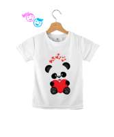 Kalpli panda Beyaz Çocuk Unisex - Tisho