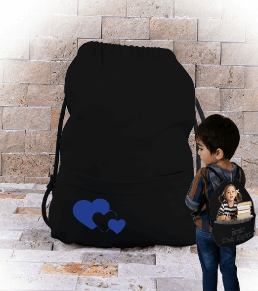Tisho - kalpli tasarım çanta Büzgülü Çocuk Sırt Çantası