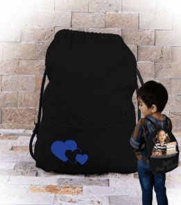 kalpli tasarım çanta Büzgülü Çocuk Sırt Çantası - Tisho