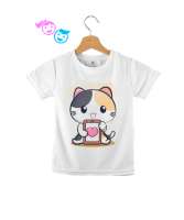 Kalpli telefon kedi Beyaz Çocuk Unisex - Tisho