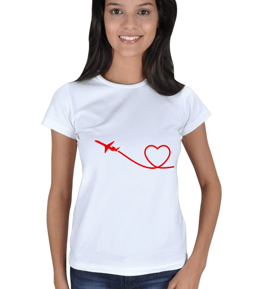Tisho - Kalpli Uçak Kadın Tişört