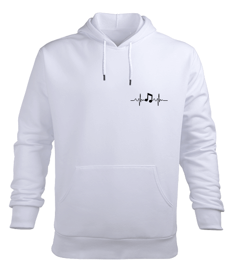 Tisho - Kalpte Müzik Erkek Kapüşonlu Hoodie Sweatshirt