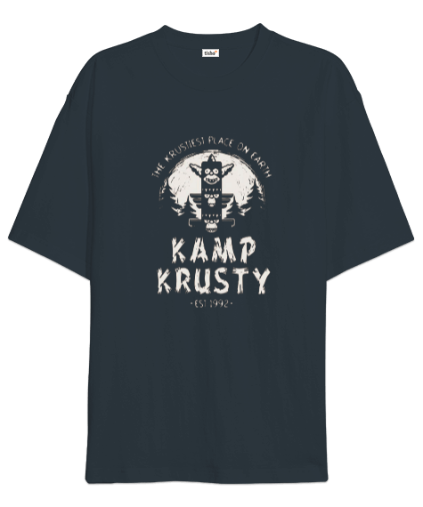 Tisho - Kampçılık Tasarım Baskılı Oversize Unisex Tişört
