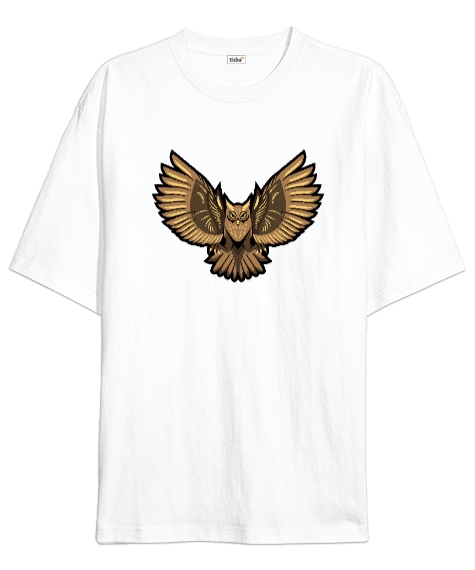 Tisho - Kanatlı baykuş Oversize Unisex Tişört