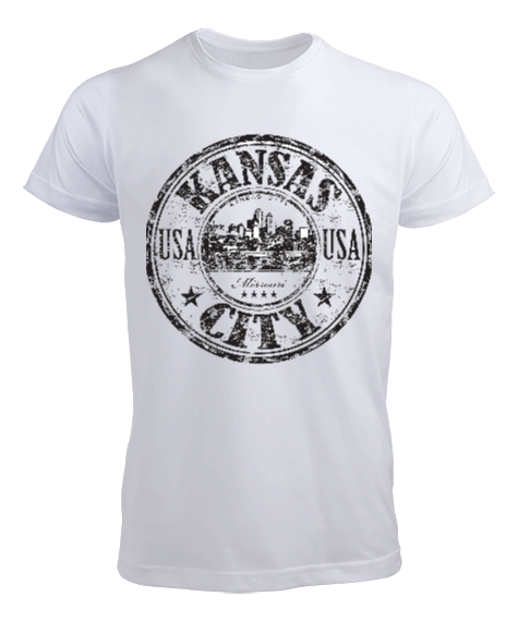 Tisho - KANSAS CITY USA Baskılı Erkek Tişört