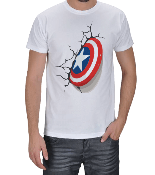 Tisho - Kaptan Amerika, Avengers HD Erkek Tişört