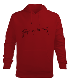 Kapüşonlu Atatürk imzalı Erkek Kapüşonlu Hoodie Sweatshirt - Tisho
