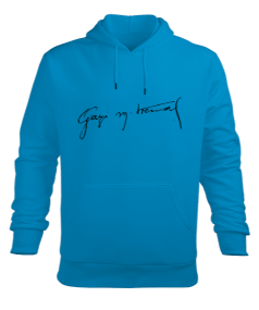 Kapüşonlu Sweatshirt Atatürk İmzalı Erkek Kapüşonlu Hoodie Sweatshirt - Tisho