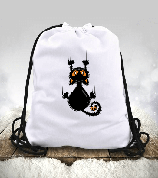 Tisho - kara kedi Büzgülü spor çanta