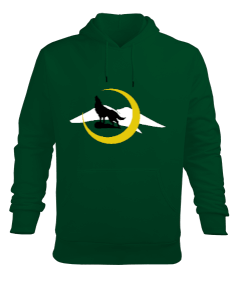 Karaçay Bayrağı, Karaçay logosu. Erkek Kapüşonlu Hoodie Sweatshirt - Tisho