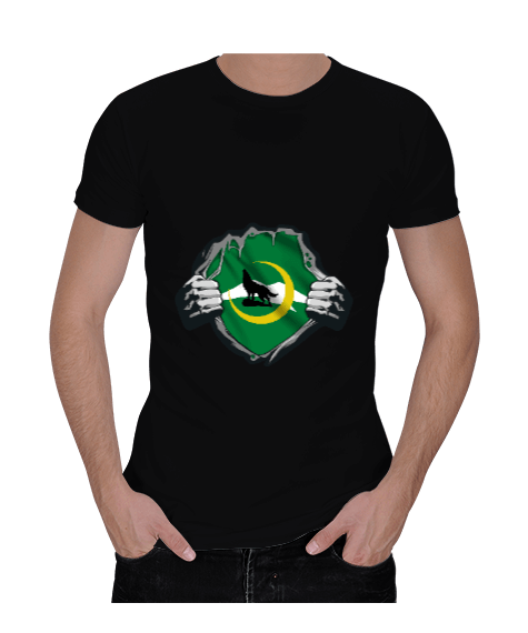 Tisho - Karaçay Bayrağı,karaçay çerkesya logosu. Erkek Regular Kesim Tişört