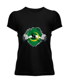 Karaçay Bayrağı,karaçay çerkesya logosu. Kadın Tişört - Tisho