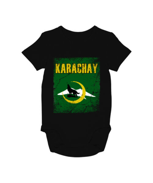 Tisho - Karaçay,Karaçay Bayrağı, Karaçay logosu. Siyah Bebek Zıbını