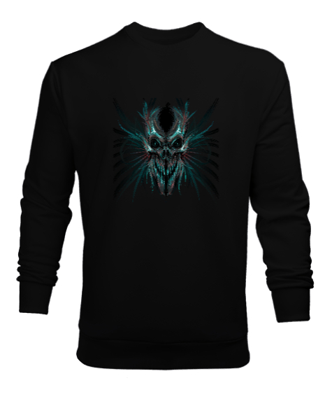 Tisho - Karanlık İskelet - Dark Siyah Erkek Sweatshirt