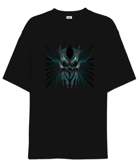 Tisho - Karanlık İskelet - Dark Siyah Oversize Unisex Tişört