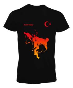 KARATE AY YILDIZ VE TEKME FİGÜRLÜ MİLLİ TAKIM ANTRENMAN TSHİRT Erkek Tişört - Tisho