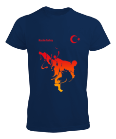 KARATE AY YILDIZ VE TEKME FİGÜRLÜ MİLLİ TAKIM ANTRENMAN TSHİRT Erkek Tişört - Tisho