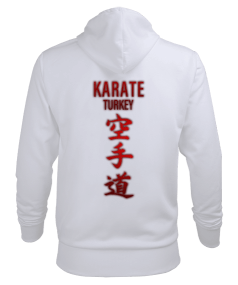 Karate Fermarlı Sweatshirt Kapşonlu Erkek Kapşonlu Fermuarlı - Thumbnail