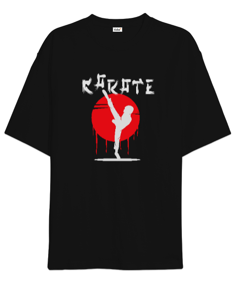 Tisho - Karate V5 Siyah Oversize Unisex Tişört