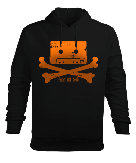 Tisho - Kaset Not Dead Erkek Kapüşonlu Hoodie Sweatshirt