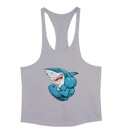 Tisho - Kaslı sporcu köpek balığı Erkek Tank Top Atlet