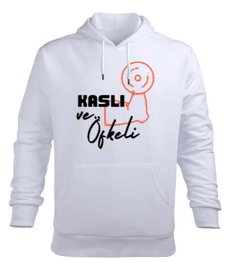 Tisho - Kaslı ve Öfkeli Erkek Kapüşonlu Hoodie Sweatshirt