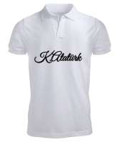 K.Atatürk Saygı Beyaz Yakalı Beyaz Erkek Kısa Kol Polo Yaka - Tisho