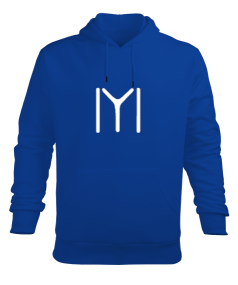 Kayı Boyu Türk Göktürk Türkiye Baskılı Saks Mavisi Erkek Kapüşonlu Hoodie Sweatshirt - Tisho