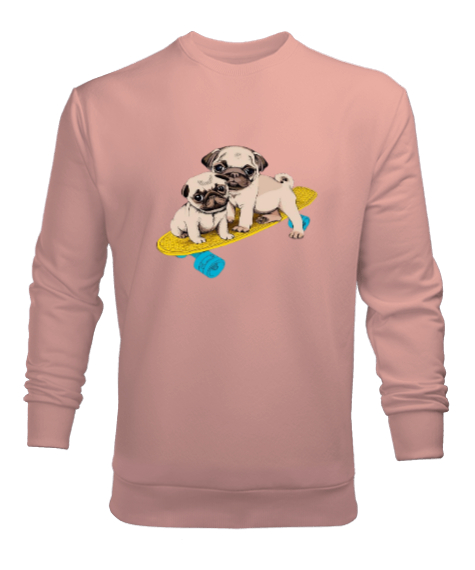 Tisho - Kaykay yavru köpek baskılı Yavru Ağzı Erkek Sweatshirt