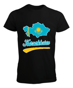 Tisho - Kazakistan,Kazakhstan,Kazakistan Bayrağı,Kazakistan haritası,Kazakhstan flag. Erkek Tişört