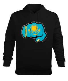 Kazakistan,Kazakhstan,Kazakistan Bayrağı,Kazakistan logosu,Kazakhstan flag. Erkek Kapüşonlu Hoodie Sweatshirt - Tisho