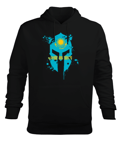 Tisho - Kazakistan,Kazakhstan,Kazakistan Bayrağı,Kazakistan logosu,Kazakhstan flag. Erkek Kapüşonlu Hoodie Sweatshirt