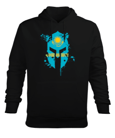 Kazakistan,Kazakhstan,Kazakistan Bayrağı,Kazakistan logosu,Kazakhstan flag. Erkek Kapüşonlu Hoodie Sweatshirt - Tisho