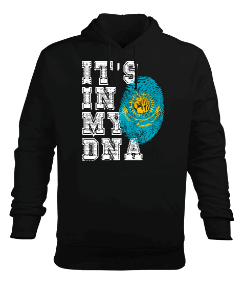 Kazakistan,Kazakhstan,Kazakistan Bayrağı,Kazakistan logosu,Kazakhstan flag. Erkek Kapüşonlu Hoodie Sweatshirt - Tisho
