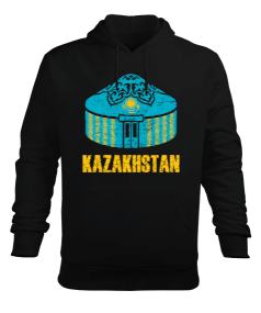 Kazakistan,Kazakhstan,Kazakistan Bayrağı,Kazakistan logosu,Kazakhstan flag. Erkek Kapüşonlu Hoodie Sweatshirt - Tisho